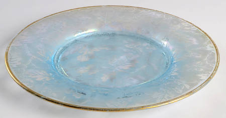 Oakwood Blue (Iridescent Brocade) Luncheon Plate