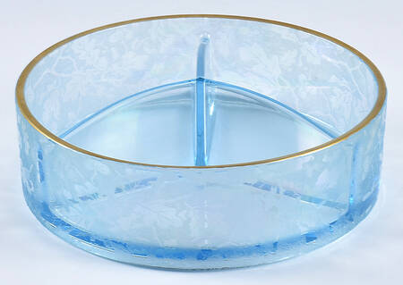 Oakwood Blue (Iridescent Brocade) 3-Part Candy Box No Lid