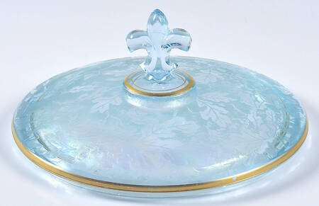 Oakwood Blue (Iridescent Brocade) Lid for 3-Part Candy Box