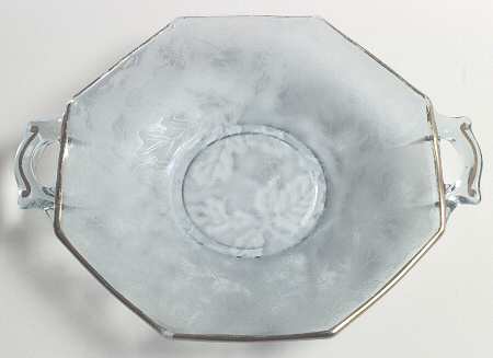 Oakwood Blue (Iridescent Brocade) Lemon Plate with Square Handle