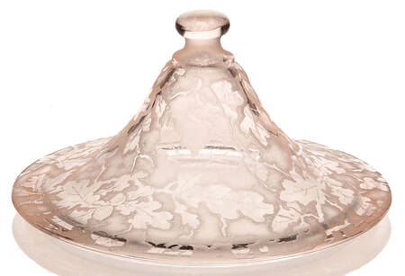 Oak Leaf Pink (Brocade) Lid for Confection Jar