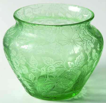 Paradise Green (Brocade) 3" Flower Vase
