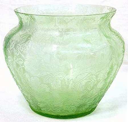 Paradise Green (Brocade) 5" Flower Vase