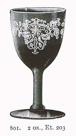 Persian Scroll Wine Glass