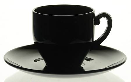 Pioneer Ebony Demitasse Cup & Saucer Set