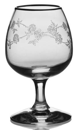 Platina Rose Mini Brandy Glass
