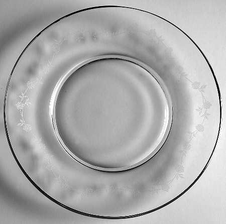 Platina Rose Luncheon Plate