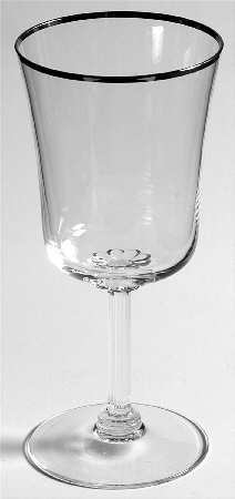 Princess Clear (Platinum Trim) Wine Glass