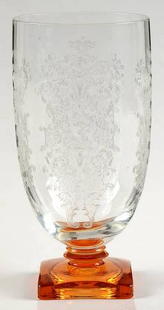 Queen Anne Amber (Etched) Iced Tea