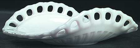 Randolph Milk Glass Oblong Nappy