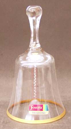 Richmond (Newer, Gold Trim, Stem 6097) Bell by Fostoria