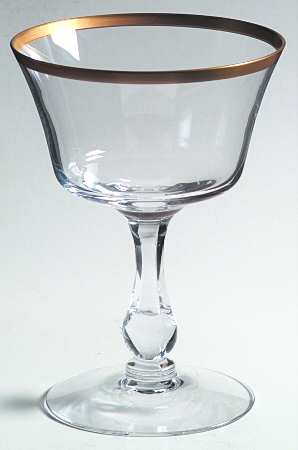 Richmond (Newer, Gold Trim, Stem 6097) Champagne/Tall Sherbet by Fostoria