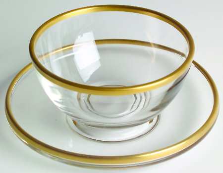 Richmond (Newer, Gold Trim, Stem 6097) Mayonnaise Bowl and Underplate