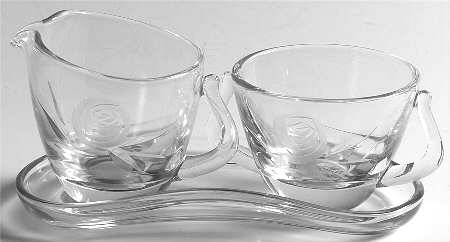 Rose Mini Creamer, Sugar and Tray Set