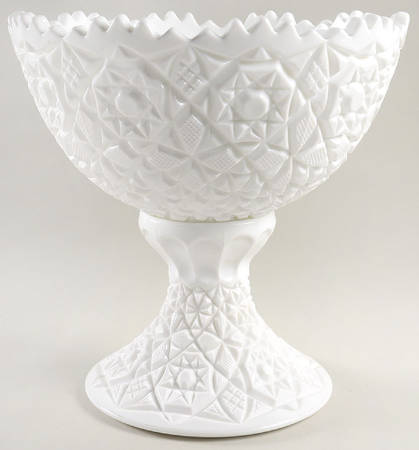 Winburn Milkglass Punch Bowl with Stand