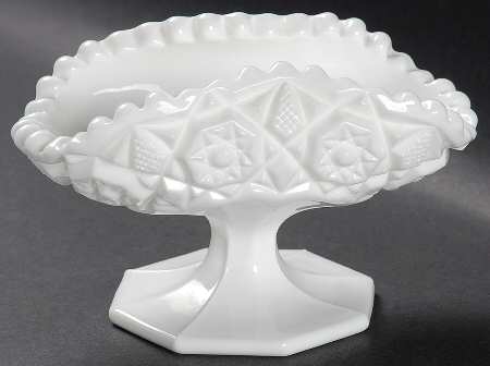 Winburn Milkglass Footed Open Jam/Jelly