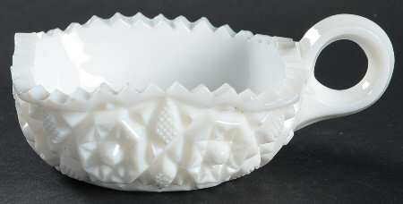Winburn Milkglass Square Handled Nappy