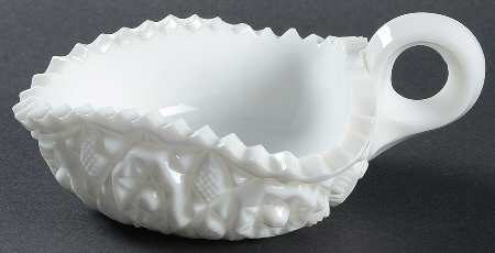 Winburn Milkglass 3 Cornered Handled Nappy