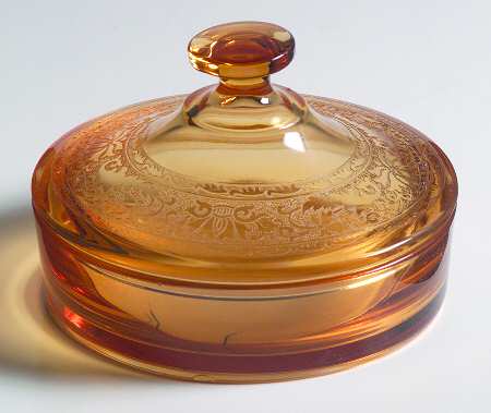 Royal Amber Cheese Dish & Lid