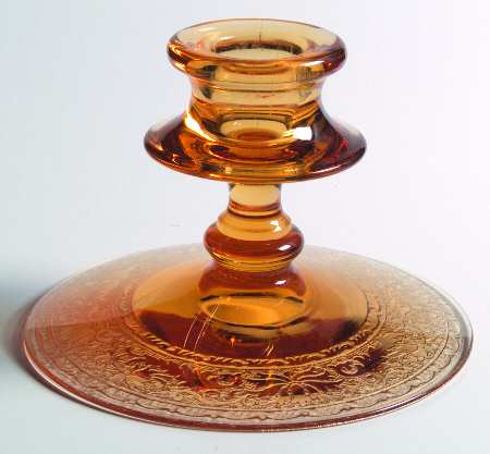 Royal Amber Single Light Candlestick