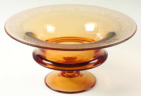 Royal Amber 10" Footed Bowl