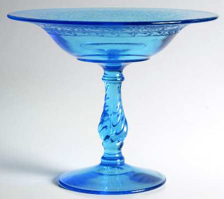 Royal Blue Round Compote (Height X Width)