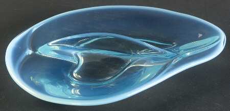 Seascape Blue 9" Crescent Shape 2 Part Relish
