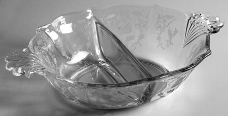 Shirley Divided Handled Mayonnaise Bowl (Baroque Shape)