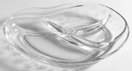 Skyflower 10" Crescent Shape 3 Part Relish