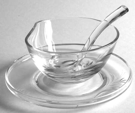 Spray Mayonnaise Bowl, Underplate and Ladle