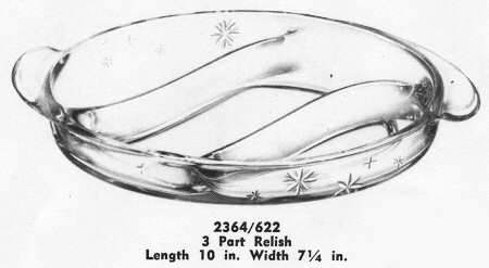 Stardust 12" Oval 3 Part Relish