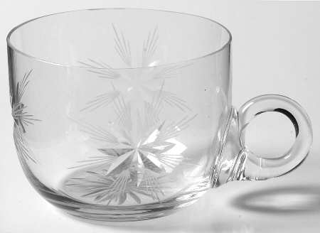 Sunburst Handled Custard Cup