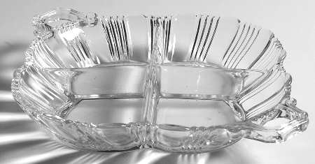 Sunray Clear 9" Square 4 Part Relish
