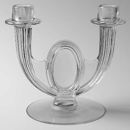 Sunray Clear Double Light Candlestick