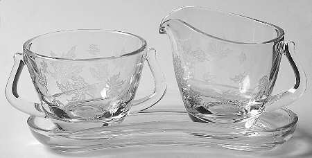 Sylvan (Stem #6060) Mini Creamer, Open Sugar & Tray Set