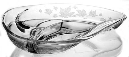 Sylvan (Stem #6060) 10" Crescent Shape 3 Part Relish