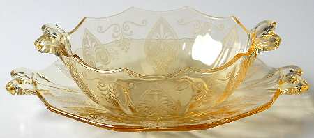 Trojan Topaz Mayonnaise Bowl and Underplate