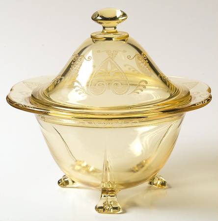 Trojan Topaz Candy Jar & Lid