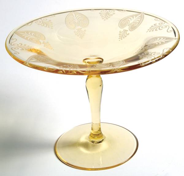 Trojan Topaz Round Compote (Height X Width)