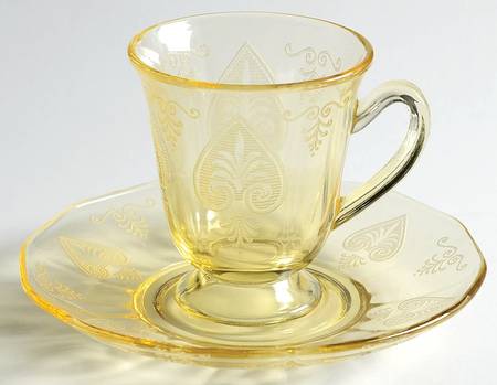 Trojan Topaz Demitasse Cup & Saucer Set