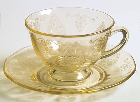Trojan Topaz Footed Cup & Saucer Set