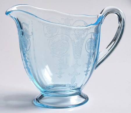 Vernon Blue (Azure) Footed Creamer