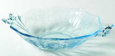 Vernon Blue (Azure) Sweet Meat with Bow Handles