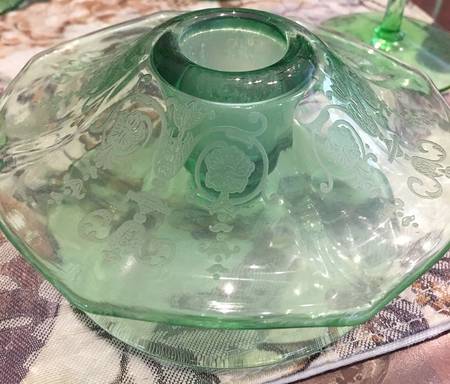Vernon Green Mushroom Candlestick