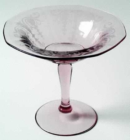 Vernon Lavender (Orchid) Round Compote (Height X Width)