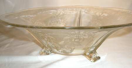 Verona Clear 12" 3-Toed Footed Bowl