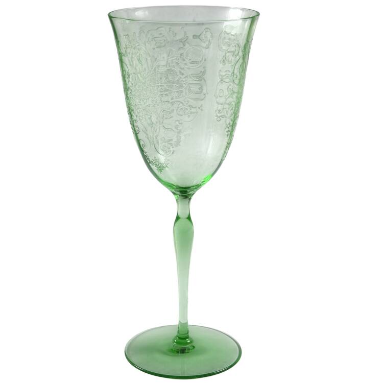 Verona Green Wine Glass