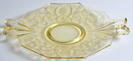 Versailles Topaz (No Trim) Handled Cake Plate by Fostoria
