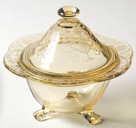 Versailles Topaz (No Trim) Candy Dish & Lid