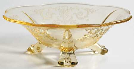 Versailles Topaz (No Trim) 3-Toed Footed Bowl